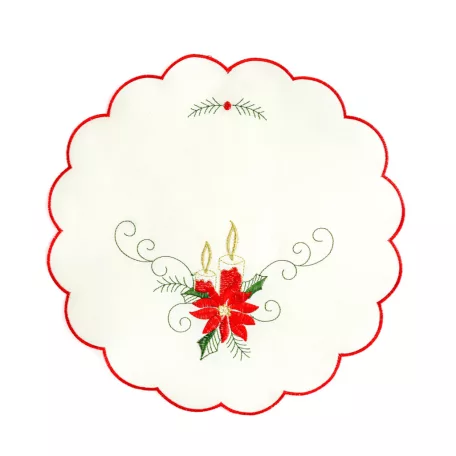 Karácsonyi asztalterítő - hímzett - 29 cm - 3 féle