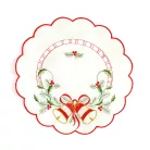 Karácsonyi asztalterítő - hímzett - 29 cm - 3 féle