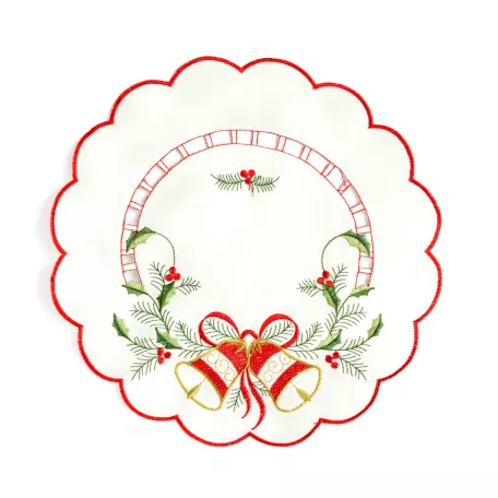 Karácsonyi asztalterítő - hímzett - 29 cm - 3 féle