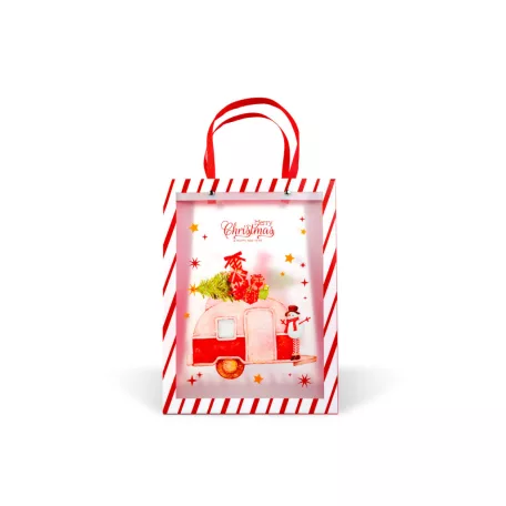 Karácsonyi ajándéktáska - 24 x 19,5 x 9,5 cm - 2 féle