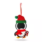 Karácsonyi fénykép dekoráció - filc - csengettyűvel - akasztható - 13 x 17 cm - 3 féle