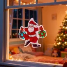 Karácsonyi ablakdekoráció - Mikulás - tapadókorongos - 30 x 29 cm