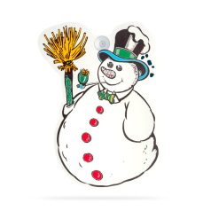   Karácsonyi ablakdekoráció - hóember - tapadókorongos - 30 x 29 cm