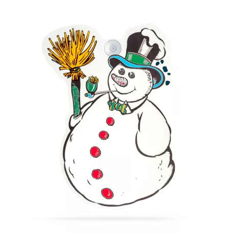 Karácsonyi ablakdekoráció - hóember - tapadókorongos - 30 x 29 cm