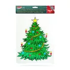 Karácsonyi ablakdekoráció - karácsonyfa - tapadókorongos - 30 x 29 cm