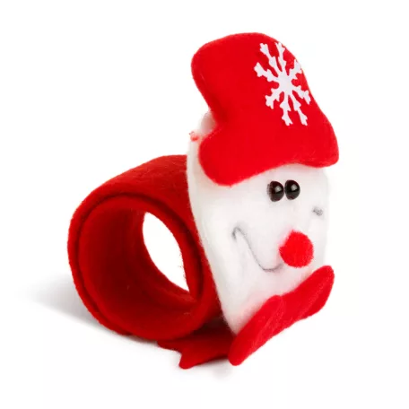 Karácsonyi dekoráció - karkötő, kontykészítő - hóember - 21 x 8 cm