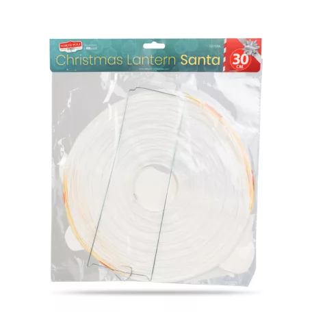 Karácsonyi lampion - Mikulás - papír - 30 cm