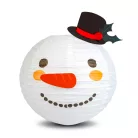 Karácsonyi lampion - hóember - papír - 30 cm