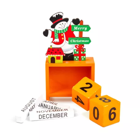 Karácsonyi naptár - MDF - 13,5 x 7 x 3,5 cm - 3 féle