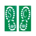 Karácsonyi dekoráció - lábnyom sablon szett - műanyag - 30,5 x 14 cm - 4 db / csomag