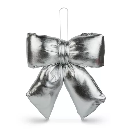 Masni dekoráció - csillogó ezüst - 21 x 19 cm