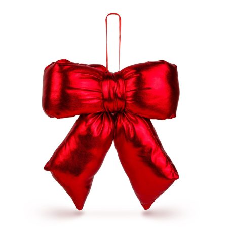 Masni dekoráció - csillogó piros - 21 x 19 cm