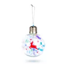 Karácsonyi LED-es gömb - RGB LED - átlátszó - műanyag - 8 cm - 3 x LR44