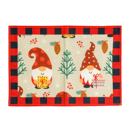 Karácsonyi tányéralátét - manó - 46 x 32 cm