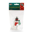 Karácsonyi dekoráció - hóember - akasztható - műanyag - 9 x 5,5 cm