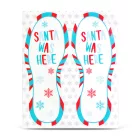 Karácsonyi dekoráció - "Itt járt a Mikulás" lábnyom matrica - 25 x 10 cm - 2 db / csomag