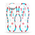 Karácsonyi dekoráció - "Itt járt a Mikulás" lábnyom matrica - 25 x 10 cm - 2 db / csomag