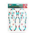 Karácsonyi dekoráció - "Itt járt a Mikulás" lábnyom matrica - 25 x 10 cm - 2 db / csomag