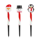 Karácsonyi szolár lámpa - LED - Mikulás, hóember, pingvin - 36,5 x 6 x 6 cm