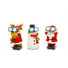   Szolár karácsonyi dekoráció - hidegfehér - 3 féle - 8 x 7,5 x 14 cm