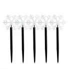 Karácsonyi lámpa - 5 LED - jégkristály - 34,5 cm - melegfehér - 3 X AA