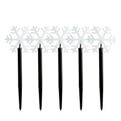   Karácsonyi lámpa - 5 LED - jégkristály - 34,5 cm - melegfehér - 3 X AA