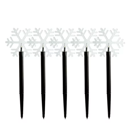 Karácsonyi lámpa - 5 LED - jégkristály - 34,5 cm - melegfehér - 3 X AA