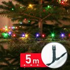 Fényfüzér - 5 m - színes - 100 LED - 220-240V - 6W - zöld kábel