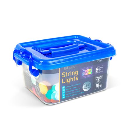 Fényfüzér - 10 m - színes - 200 LED - 220-240V - 6W - zöld kábel