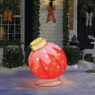 Világító dekoráció - gömbdísz - 60 LED - 60 x 83 cm - piros - 100-200V AC