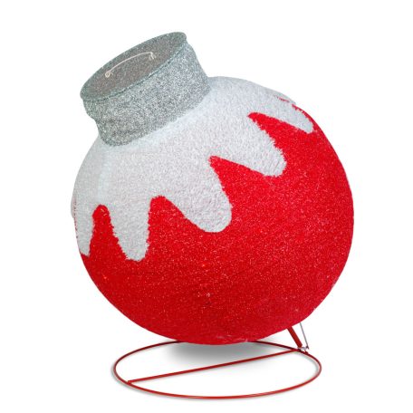 Világító dekoráció - gömbdísz - 60 LED - 60 x 83 cm - piros - 100-200V AC