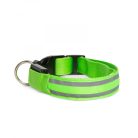 LED-es nyakörv - akkumulátoros - M méret - zöld