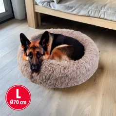   Kutyafekhely - kör - "L" méret - 70 cm - világosbarna