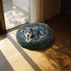   Kutyafekhely - kör - "XL" méret - 80 cm - szürke