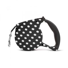 Automata póráz - 5 m - fekete, pöttyös