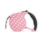 Automata póráz - 5 m - rózsaszín, pöttyös