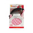 Automata póráz - 5 m - rózsaszín, pöttyös