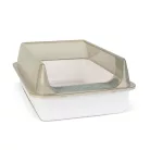 Macskaalom doboz - 51 x 35 x 10 cm - fehér, szürke