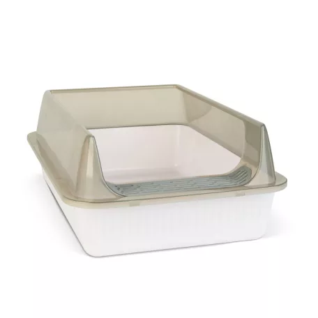 Macskaalom doboz - 51 x 35 x 10 cm - fehér, szürke