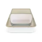 Macskaalom doboz - 51 x 35 x 10 cm - fehér, szürke