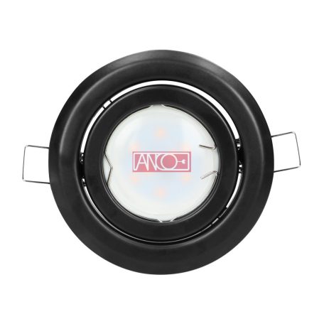 Beépíthető spotlámpa, billenthető, fekete