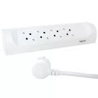 Legrand 694501 sarokba illeszkedő elosztósor, 4x2P+F, 1 m vezetékkel, fehér