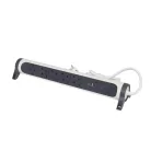 Legrand 694510 Elosztósor Premium 5x2P+F, túlfeszültség-védelemmel, USB-A + USB-C, 1,5 m vezetékkel, fehér/fekete