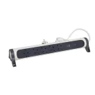 Legrand 694510 Elosztósor Premium 5x2P+F, túlfeszültség-védelemmel, USB-A + USB-C, 1,5 m vezetékkel, fehér/fekete