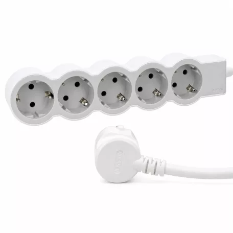 Legrand 694555 Elosztósor Standard 5x2P+F, 1,5 m vezetékkel, fehér-szürke