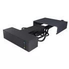 Legrand 694595 Elosztóállomás TV-hez 4x2P+F + 4x2P, 6A, túlfeszültség-védelemmel, 2 m vezetékkel, fekete