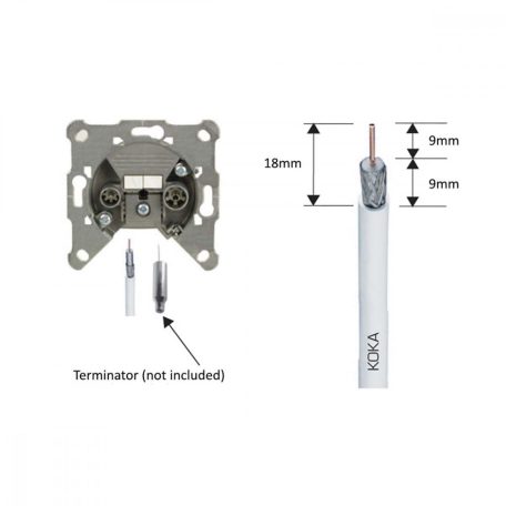GEDU 15NL Wall Box for 15 dB lacing system