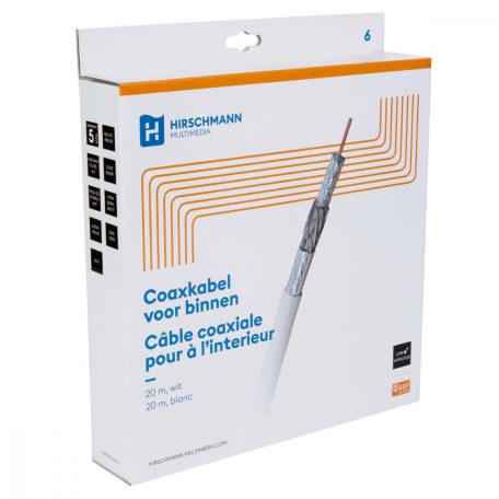 Koax Kábel KOKA 9 Eca 20 m Fehér