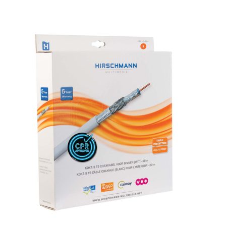 Koax Kábel KOKA 9 Eca 20 m Fehér