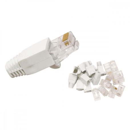 QCRJ45 CAT6 FTP 10 Quick connect U/FTP CAT6 data connector RJ45 with white thule - 10 pcs